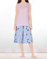 تاپ و شلوار برمودا باران زنانه