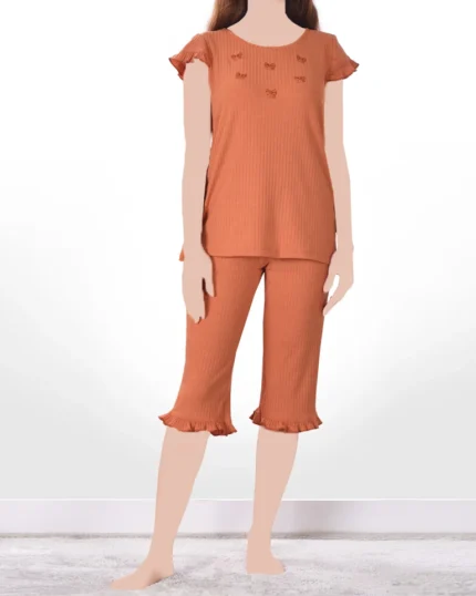 یشرت و شلوارک پاپیون زنانه