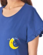 تیشرت و شلوارک ماه کلاهدار زنانه