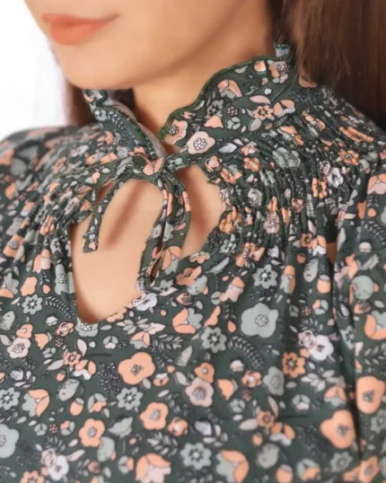 پیراهن آستین بلند نقشینه زنانه