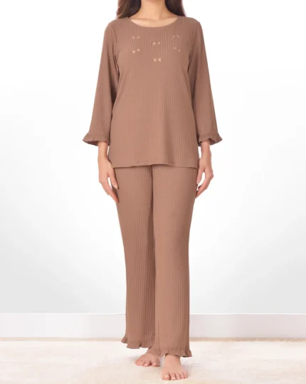 تیشرت و شلوار بلند روبان زنانه