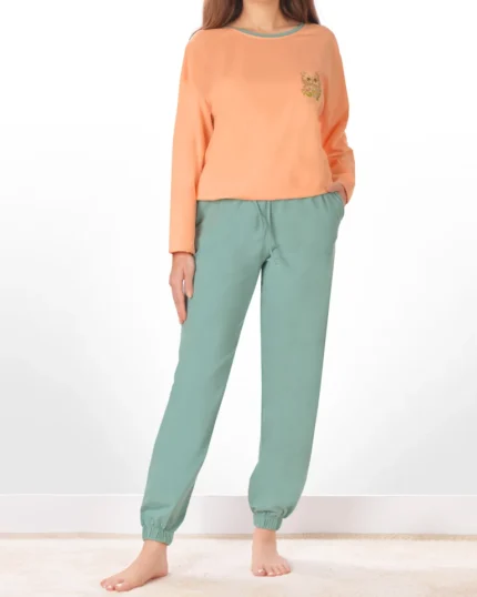 تیشرت و شلوار بلند گربه ناز زنانه