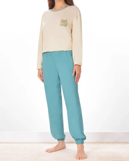 تیشرت و شلوار بلند گربه ناز زنانه