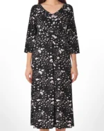 پیراهن آستین سه ربع گلباران زنانه