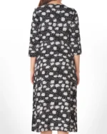 پیراهن آستین سه ربع گلباران زنانه