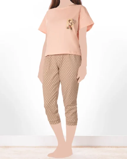 تیشرت و شلوار برمودا دوستی زنانه