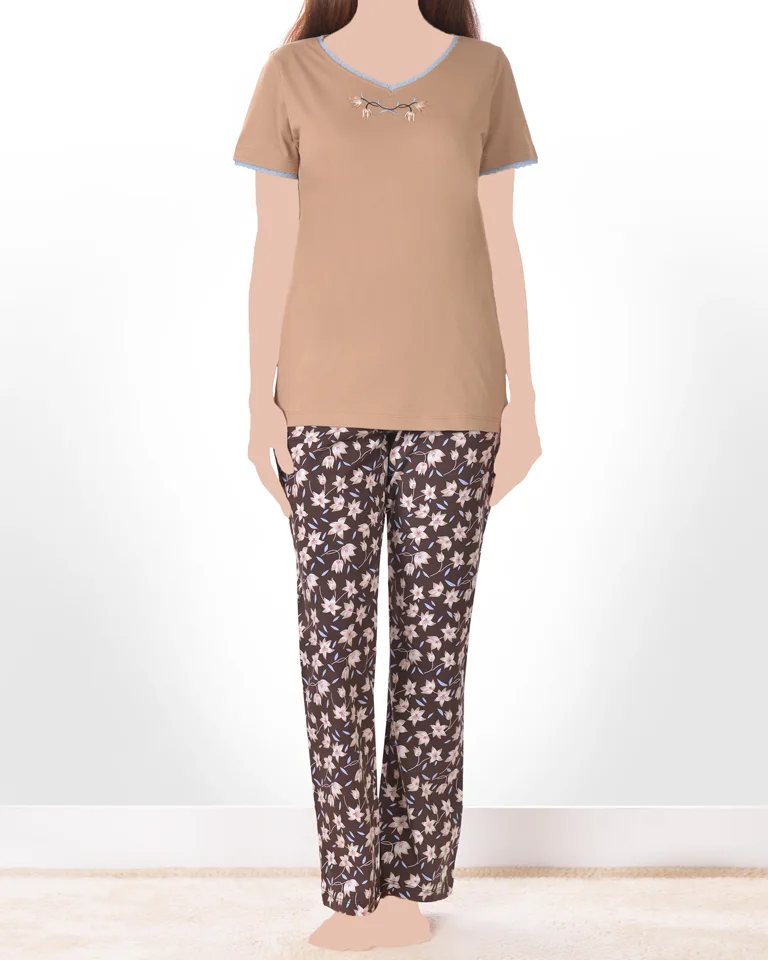 تیشرت و شلوار بلند روشنا زنانه تیشرت و شلوار بلند روشنا زنانه