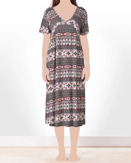 پیراهن آستین کوتاه مهوا زنانه