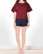 تیشرت و شلوارک آراسته زنانه