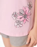 تاپ و شلوارک گلبرگ زنانه
