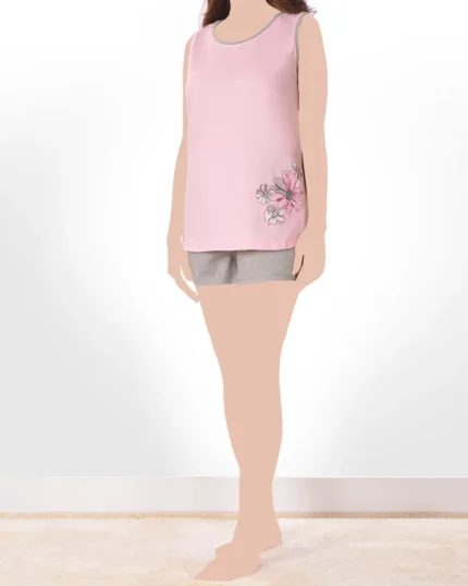 تاپ و شلوارک گلبرگ زنانه