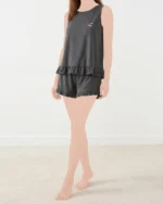 تاپ و شلوارک گیلاس زنانه