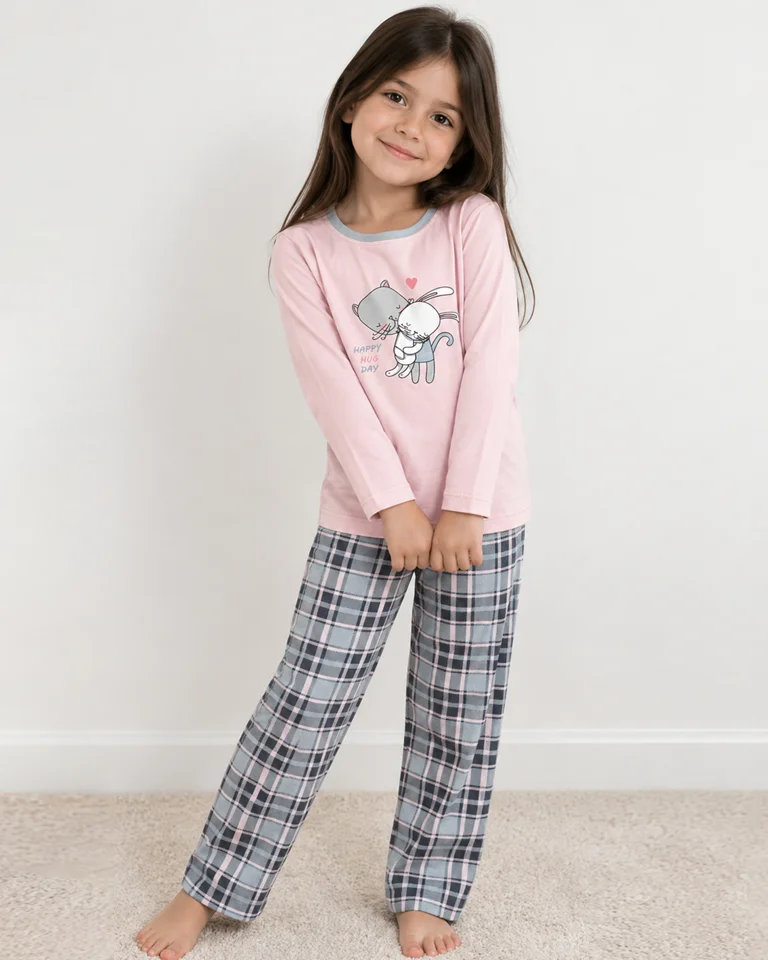 بلوز و شلوار بلند گربه های عاشق بچه گانه بلوز و شلوار بلند گربه های عاشق بچه گانه